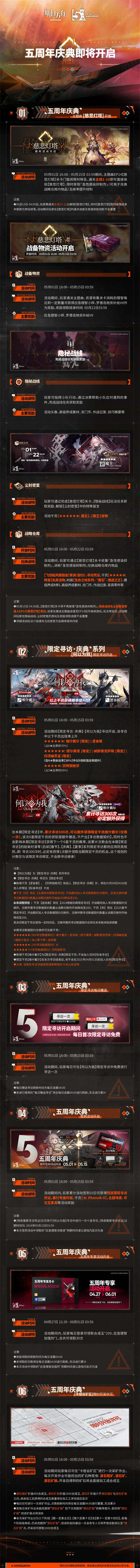 明日方舟五周年庆典活动