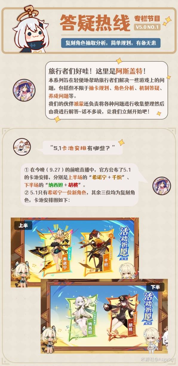 原神5.1版本复刻卡池值不值得抽?5.1复刻卡池抽取建议图片1